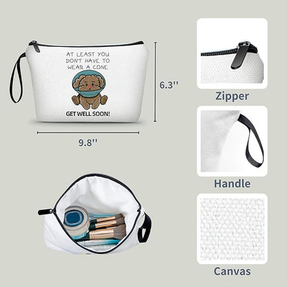 Get Well Gifts for Women After Surgery,Cancer Gifts for Women,Small Cosmetic Makeup Make Up BagDog Lover Gift,Post Surgery Gift,Womens Gifts for Christmas