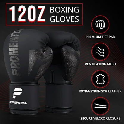 Boxing Set for Adults – 4FT Heavy Duty Hanging Punching Bag (Unfilled) with Gloves, Wraps & Timer – Kickboxing, MMA, Muay Thai Home Gym Training Kit – Saco de Boxeo para Adultos