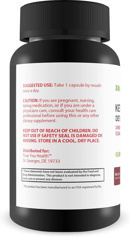 3X Ketorganix KETO+ACV 3X DETOX CLEANSE - 3 Month Supply Keto Detox Cleanse - Natural Detox Support with Full Body Cleanse - Promote Immune Health - Help Reduce Oxidative Stress & Bloating