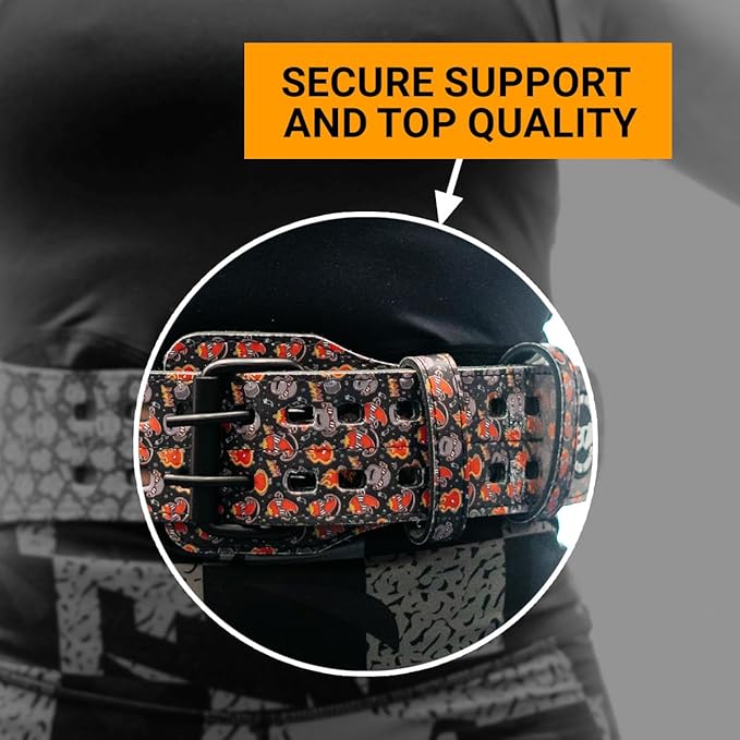 WARM BODY COLD MIND Leather Weight Lifting Belt 4" Adjustable