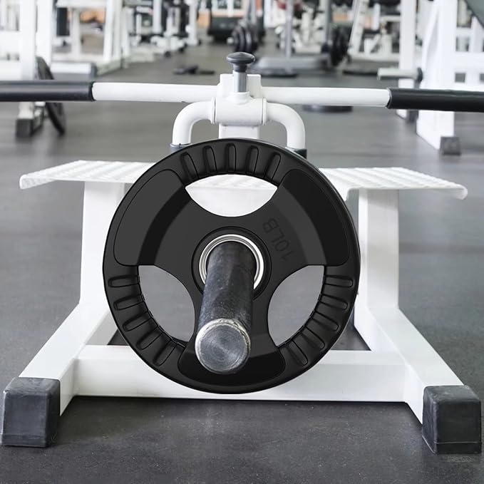 Elevens Bumper Plates Olympic Rubber Weight Plate Set 10/25LB 2-Inch 2-Inch Steel