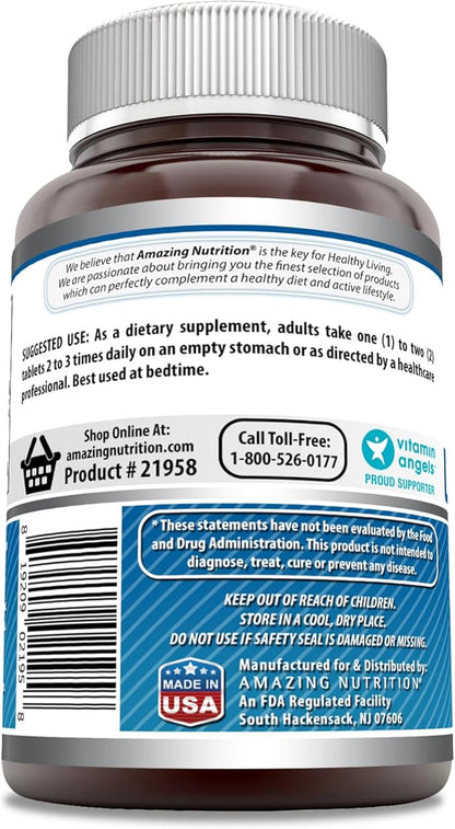 Amazing Formulas L-Tryptophan 1000mg Tablets Supplement | Non-GMO | Gluten Free | Made in USA (120 Count)