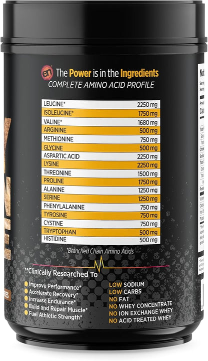 EarthNutri - Whey Isolate Protein Powder for Workout and Muscle Growth Support, 25g of Protein, Non-GMO and Gluten-Free Whey Protein Isolate Chocolate Flavor, 20 Servings