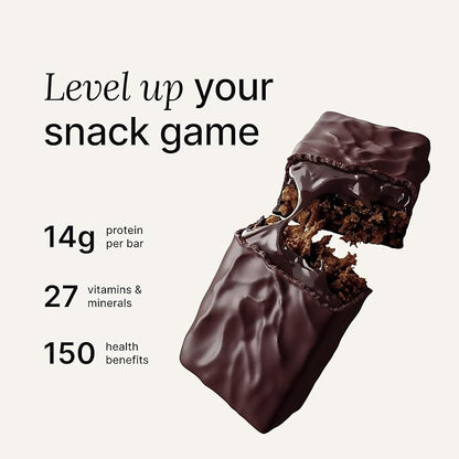 Huel Complete Nutrition Vegan Protein Bars | Chocolate Fudge Brownie | 13g Protein, 27 Vitamins and Minerals, 2g Sugar, Non-GMO, 100% Plant Based Snack | 12 Pack