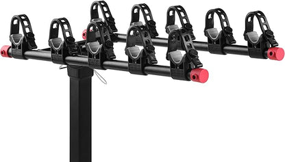 Retrospec Lenox 2-5 - Bike Hitch Rack for Cars, Trucks, SUVs with 2” Hitch | Foldable Steel Frame with Anti-Rattle Adapter, Tie Down Cradles and Straps - Fits Most Frames