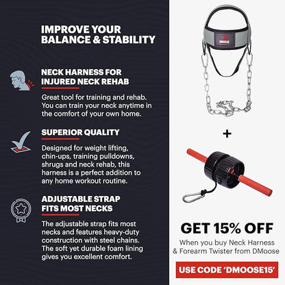 DMoose Fitness Neck Harness 30" Heavy