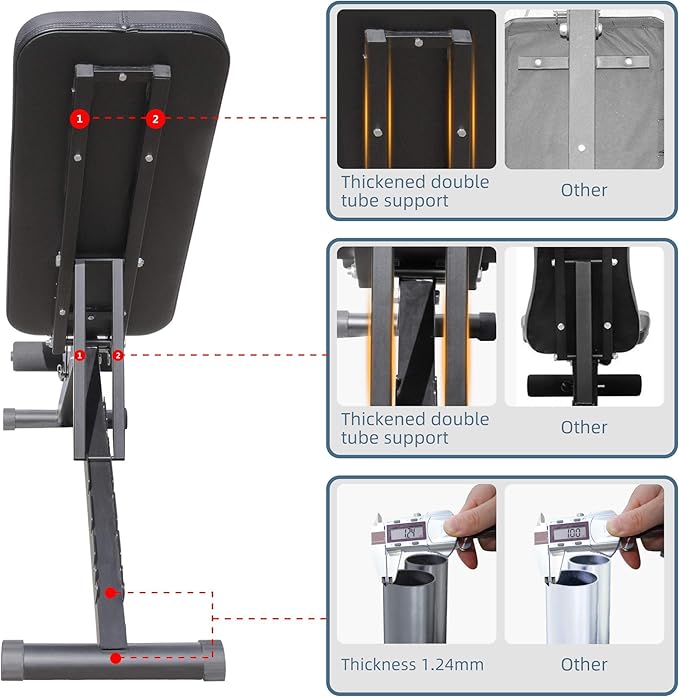Weight Bench for Home Gym Exercise Workout Equipment 90 Degree