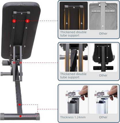 Weight Bench for Home Gym Exercise Workout Equipment 90 Degree