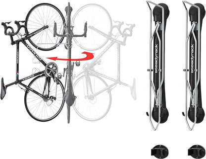 Steadyrack Bike Rack - Classic Vertical Wall Mount for Garage, East Lift Indoor Bike Storage Solution for Home, Bicycle Hangers for Garage Can Hold up to 77 lbs