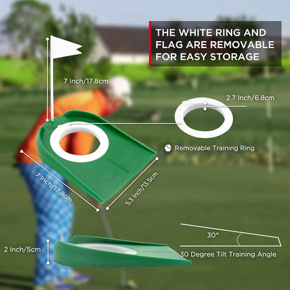 KINGTOP Golf Putting Mirror - Alignment Putting Training Aids for Consistency & Accuracy - Ideal for Indoor | Outdoor Practice, with Carry Bag and Golf Tees
