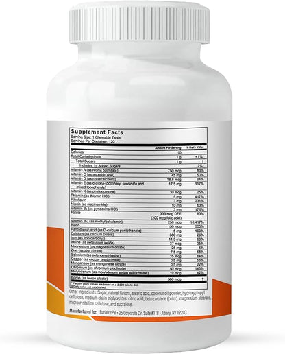BariatricPal "All-in-ONE Chewable Multivitamin with Calcium Citrate & Iron - Orange (90-Day Supply)