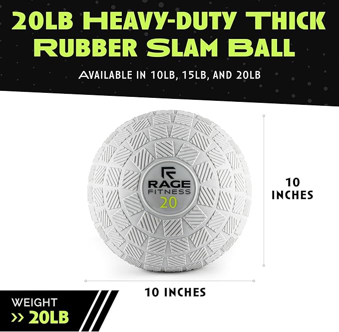 Slam Balls - Tread Textured for Firm Grip, Full Body Core Toning Ball