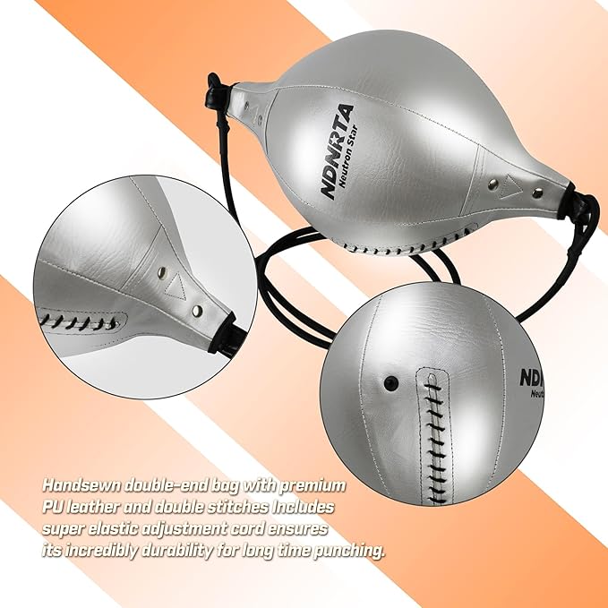 Double End Bag, (Classic Style Upgraded),Improve Reaction Speed, Boxing Equipment, Durable, Double End Punching Bags, Home Gym, Floor to Ceiling, for Boxing (Shipped from The U.S)