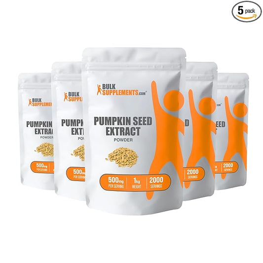 BulkSupplements.com Pumpkin Seed Extract Powder - Bladder Support - Prostate Supplements for Men - Pumpkin Powder - Prostate Support (5 Kilograms - 11 lbs)
