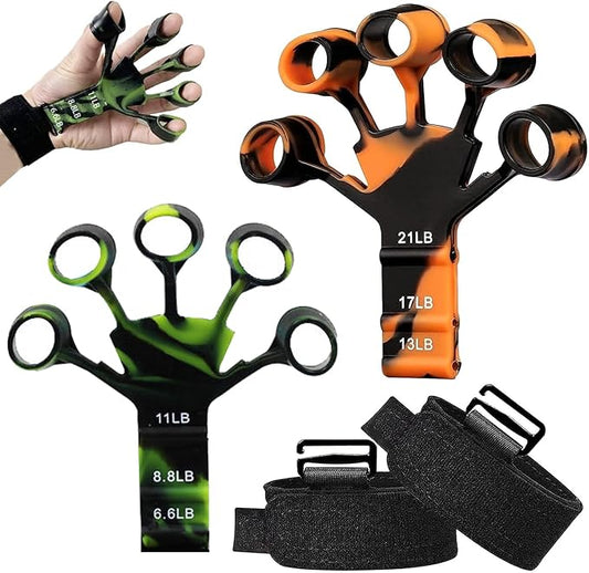 Gripster,Forearm Strengthener & Finger Strengthener,2PCS Upgraded Grip Strength Trainer,6 Resistant