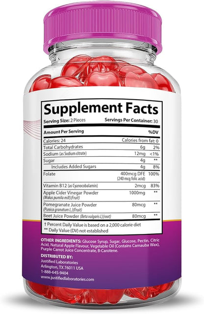 (10 Pack) Ripped Results Keto ACV Gummies Advanced Formula 1000MG Ripped Results Keto Gummies Apple Cider Vinegar Formulated with Pomegranate Beet Juice Powder B12 Vegan Non GMO 600 Gummys
