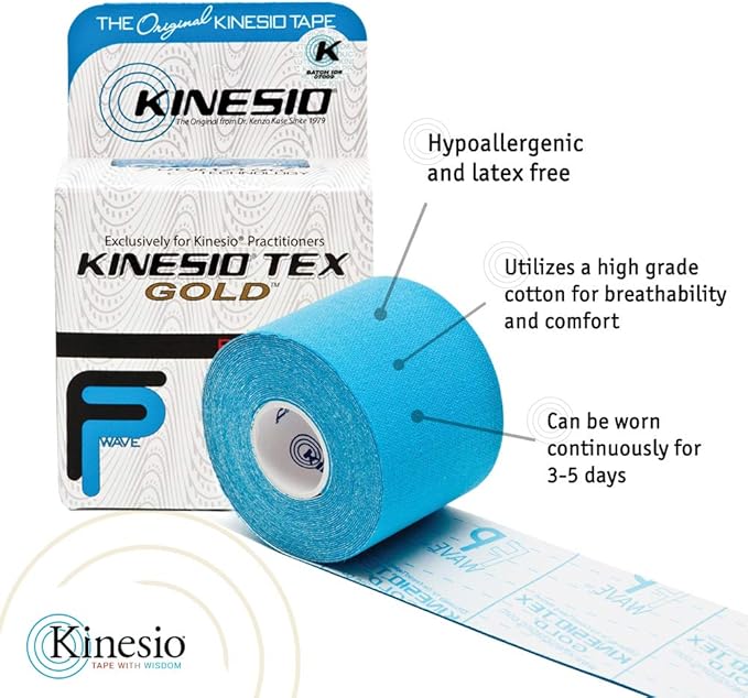 Kinesio Taping - Elastic Therapeutic Athletic Tape Tex Gold FP - Beige - 1in x 5m Roll