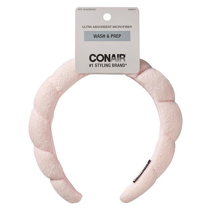 Conair Spa Makeup and Face Washing Headband - Bubble Design - Pink