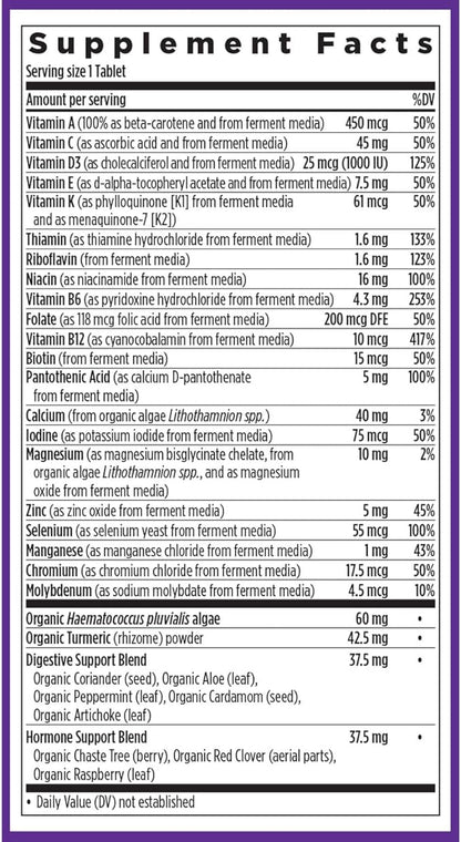 New Chapter Women's Multivitamin 50 Plus for Cellular Energy, Heart & Immune Support with 20+ Nutrients + Astaxanthin - Every Woman's One Daily 55+, Gentle on The Stomach, 48 Count
