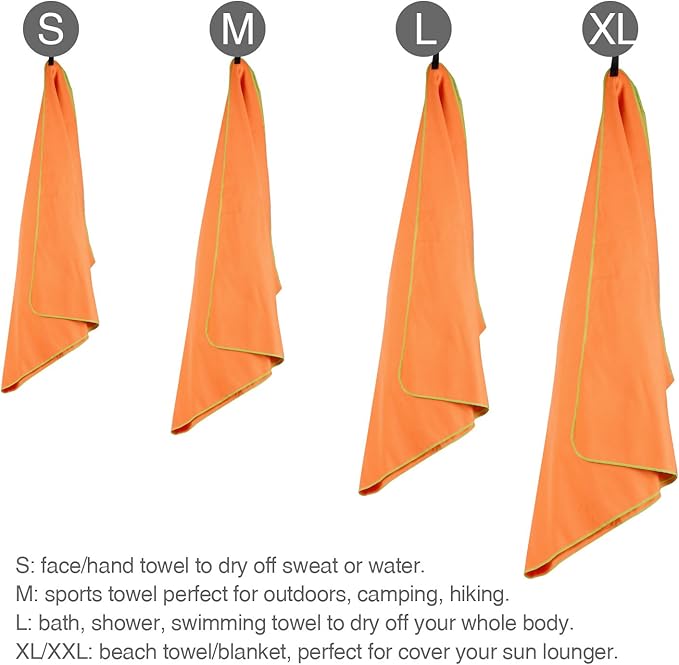 HOEAAS 2 Pack Microfiber Camping Towels
