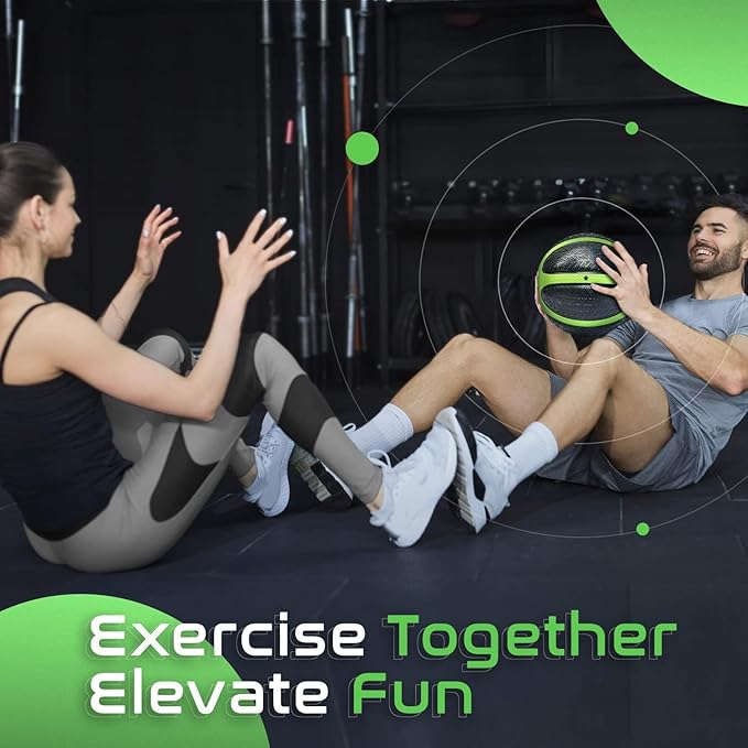 Yes4All Medicine Ball with Dual Texture Grip 6/8/10/12LBS