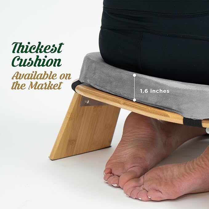 Monk & Llama Meditation Bench - Kneeling Bamboo
