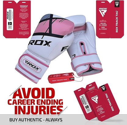 RDX Boxing Gloves EGO, Sparring Muay Thai Kickboxing MMA Heavy Training Mitts, Maya Hide Leather, Ventilated, Long Support, Punching Bag Workout Pads, Men Women Adult 8 10 12 14 16 oz