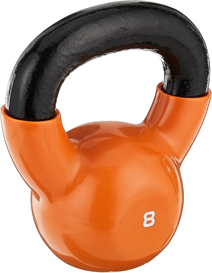 SPRI Kettlebell Weights Deluxe Cast Iron Vinyl Coated