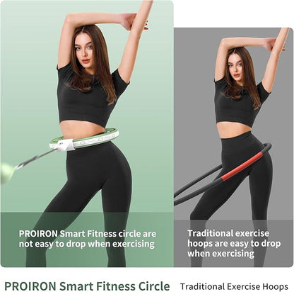 Upgraded Silent Hoop Weighted Workout Hoop for Weight Loss