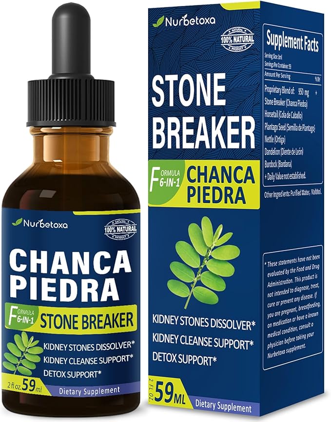 Herbal Formula with Stone Breaker & Horsetail Extract for Kidney Stones Dissolve, Kidney Cleanse Support & Detox Support. 2oz
