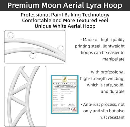 PRIOR FITNESS Aerial Moon Lyra Hoop Set