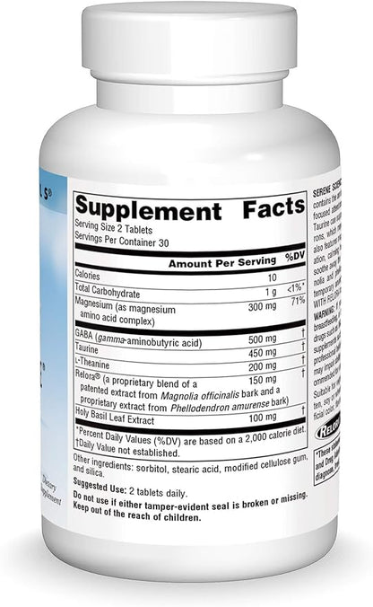 Source Naturals Serene Science Theanine Serene with Relora - Calm Mind & Body - 60 Tablets