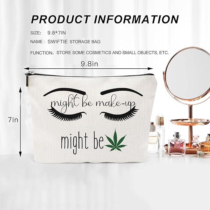 Funny Makeup Funny Makeup Bag Gift for Women Inspirational Cosmetics Pouch for Purse Travel Bag Cases for Toiletries Accessories Organizer