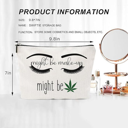 Funny Makeup Funny Makeup Bag Gift for Women Inspirational Cosmetics Pouch for Purse Travel Bag Cases for Toiletries Accessories Organizer