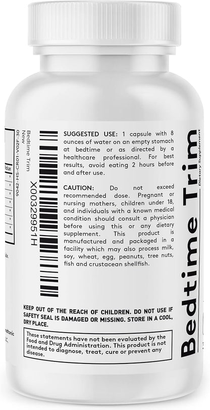 Youth & Tonic PM Bedtime Trim Amino Acids Supplement Pills for Men and Women | 30 Capsules to Support Metabolism and Defined Lean Muscles During Night Time