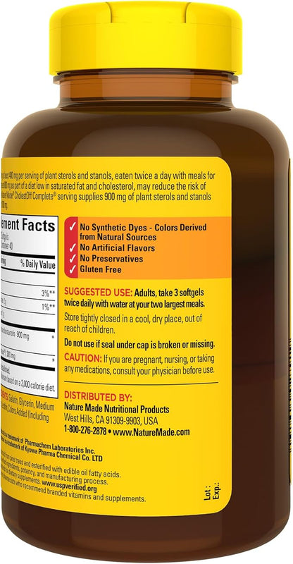 Nature Made CholestOff Complete, 120 Softgels, 20 Day Supply