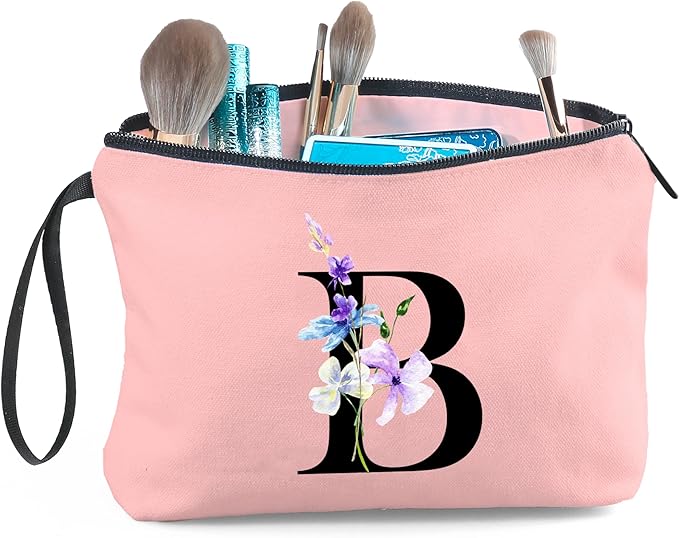SEAMOON Birthday Inspirational Bridesmaid Proposal Team Small Gifts for Women Mom Aunt Teacher Sister Coworkers Makeup Cosmetic Bag Travel with Mirror Mothers Day Christmas Graduation B