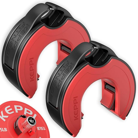 Barbell Clips, C-Shape Barbell Clamps for Weight Lifting Bar, Fast Lock/Removal Weight Clips Barbell Collars 2 Inch Olympic Gym Equipment