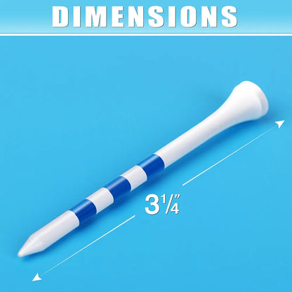 CHAMPKEY Premium Wood Golf Tees 200 Count - 3 Line Marking System Golf Wood Tees - Achieve Consistent and Long Distance Shot