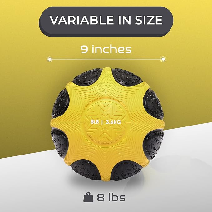Yes4All Medicine Ball with Dual Texture Grip 6/8/10/12LBS