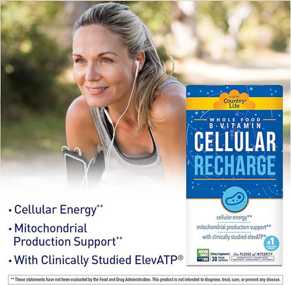 COUNTRY LIFE B Vitamin Cellular Recharge, 30 CT