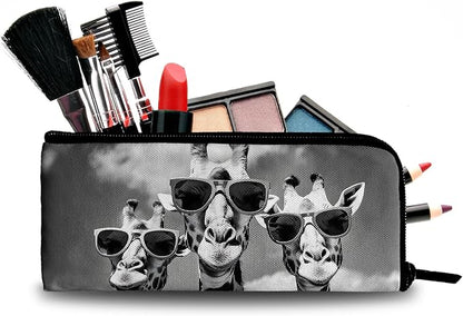 Novelty Makeup Bag for Purse - Giraffe Travel Bags Cute Cosmetic Bag for Women Makeup Organizer for Travel Essentials
