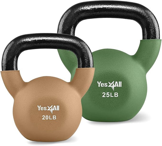 Yes4All Neoprene Coated/Adjustable Kettlebell & Kettlebell Sets -