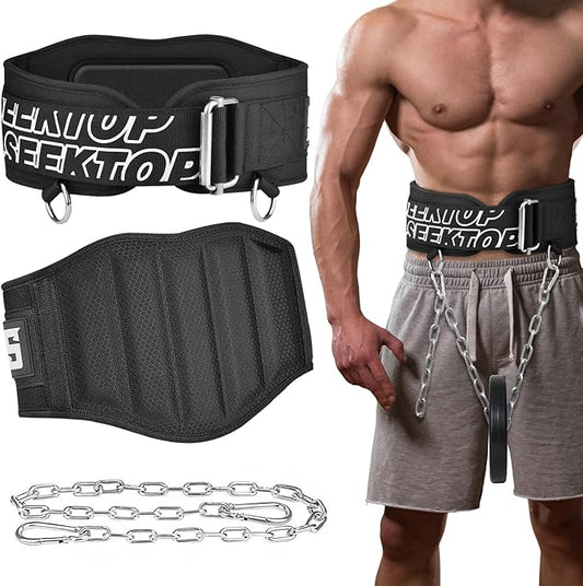 Seektop Dip Belt for Weightlifting - Quick Locking