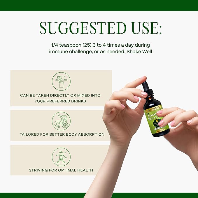 Go Nutrients Immune Boosters for Adults and Kids - Immune Support Supplement with Echinacea Goldenseal & More - 7 in 1 Immunity Supplement - Fast Acting for Onset of Symptoms - 2.0 oz. | 48 Servings