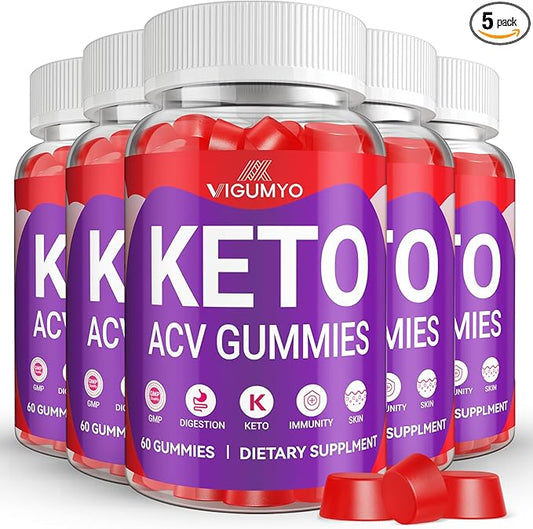 Keto ACV Gummies Keto Gummies Formulated with Pomegranate Beet Juice Powder B12 Vegan Non GMO 300 Gummies