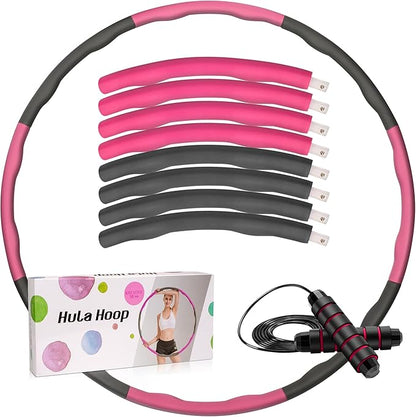 Weighted Hula Hoop Set with Jump Rope - 2.2 lbs