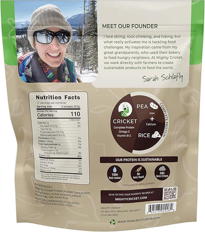 Mighty Cricket Protein Powder. 20g Clean Prebiotic Cricket Protein. No Sugar, Low Carbs, Gluten & Dairy Free. Keto & Paleo, 100% Natural Ingredients. Vanilla, 2 lb (Pack of 2)
