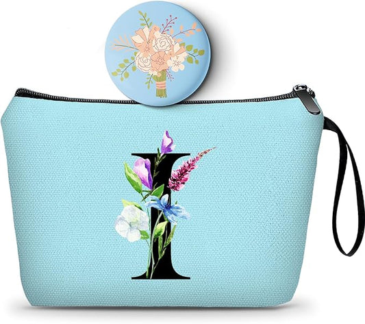 SEAMOON Birthday Inspirational Bridesmaid Proposal Team Small Gifts for Women Mom Aunt Teacher Sister Coworkers Makeup Cosmetic Bag Travel with Mirror Mothers Day Christmas Graduation I