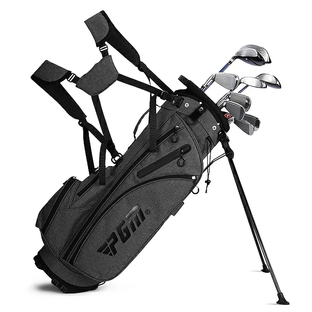 PGM Men's G300 Type 9/12 Pieces Complete Golf Club Set - Titanium #1 Driver, Draw-Biased Hybrid, High-Strength Stainless Steel Iron Set, High Forgiveness Putter, with Stand Bag